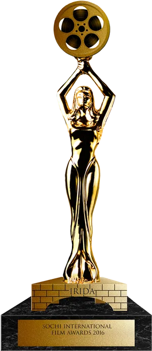 Golden Film Reel Trophy2016 PNG Image