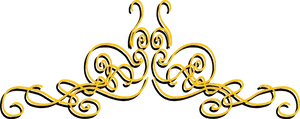 Golden Flourish Design Element PNG