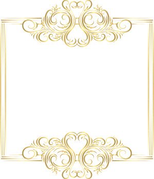 Golden Flourish Frame Clipart PNG Image