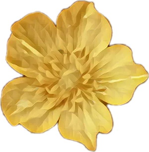 Golden Flower Artwork PNG Image