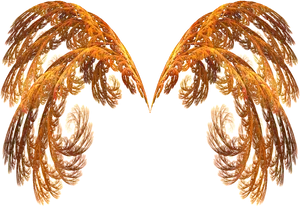 Golden_ Fractal_ Wings.png PNG Image