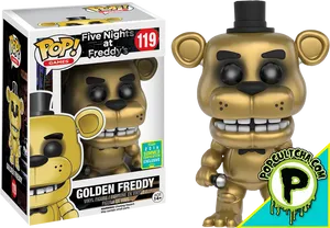 Golden Freddy Funko Pop Summer Convention Exclusive PNG Image