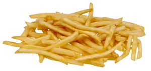 Golden French Fries Isolated PNG Image