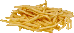 Golden French Fries Isolated PNG Image