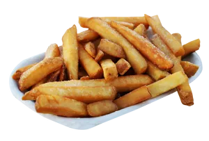 Golden Fried French Fries Transparent Background PNG Image