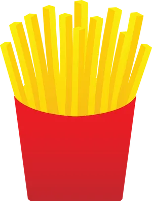 Golden Friesin Red Carton PNG Image