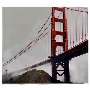 Golden Gate Bridge Foggy Morning Png Cjs PNG Image