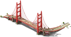 Golden Gate Bridge Illustration PNG Image