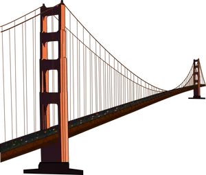 Golden Gate Bridge Illustration PNG Image