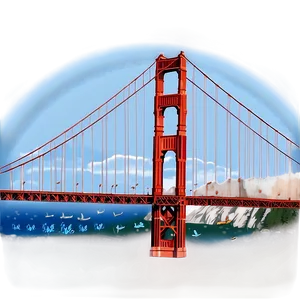 Golden Gate Bridge Panoramic View Png Uer PNG Image