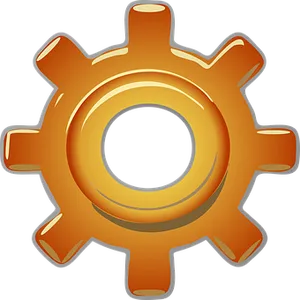 Golden Gear Icon PNG