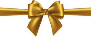 Golden Gift Bow PNG Image