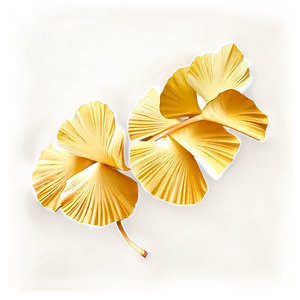 Golden Ginkgo Leaves Png Tbe PNG Image