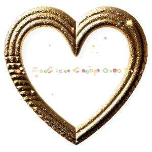 Golden Glitter Heart Png 86 PNG Image