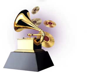 Golden Gramophone Award PNG Image