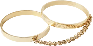 Golden Handcuffs Freedom Inscription PNG Image