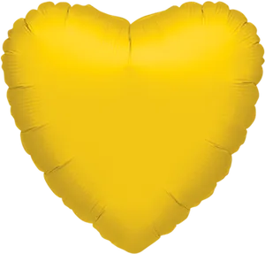 Golden Heart Balloon PNG Image