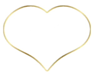 Golden Heart Outline PNG Image