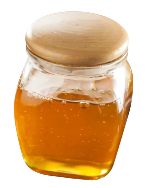 Golden Honey Jar Transparent Background PNG Image