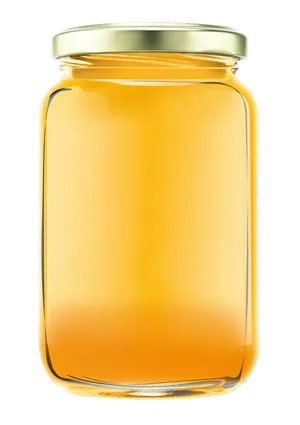 Golden Honey Jar Transparent Background.png PNG Image