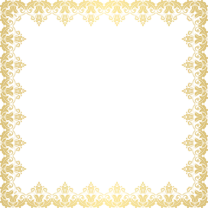 Golden Lace Frame Design PNG Image