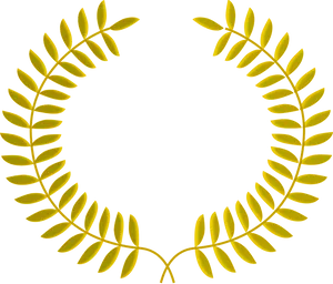 Golden Laurel Wreath Graphic PNG Image