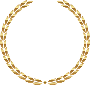 Golden Laurel Wreath Graphic PNG Image