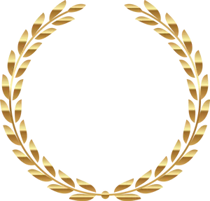 Golden Laurel Wreath Graphic PNG Image