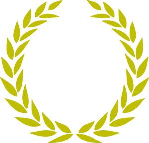 Golden Laurel Wreath Vector PNG Image