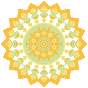 Golden Layered Mandala Art PNG