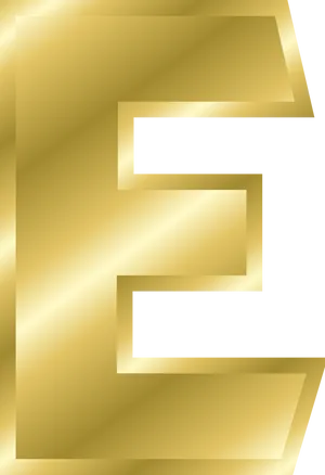 Golden Letter E Graphic PNG Image