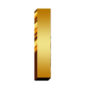 Golden Letter I3 D Rendering PNG Image