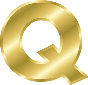 Golden Letter Q Graphic PNG Image