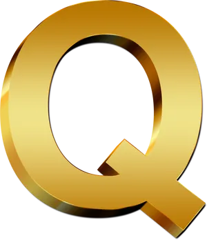 Golden Letter Q Graphic PNG Image