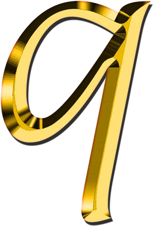 Golden Letter Q Graphic PNG Image