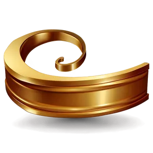 Golden Line Swirl Element Png Yfp PNG Image