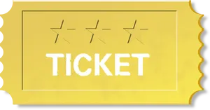 Golden Lottery Ticket Graphic PNG Image