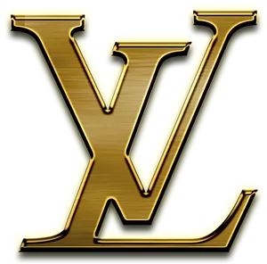 Golden Louis Vuitton Logo PNG Image