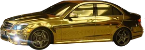 Golden Luxury Sedan H D PNG Image