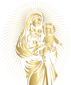 Golden Maryand Child Illustration PNG Image