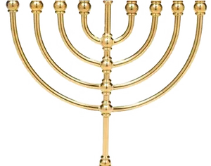 Golden Menorah Hanukkah Symbol PNG Image