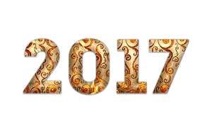 Golden_ New_ Year_2017 PNG Image