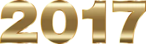 Golden Number2017 PNG Image