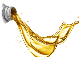 Golden Oil Pouringfrom Container PNG Image