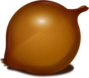 Golden Onion Illustration PNG