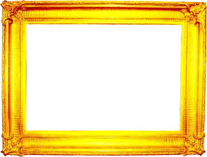 Golden Ornate Frame PNG Image