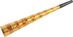 Golden Party Horn PNG Image