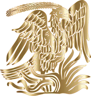 Golden Phoenix Artwork PNG Image