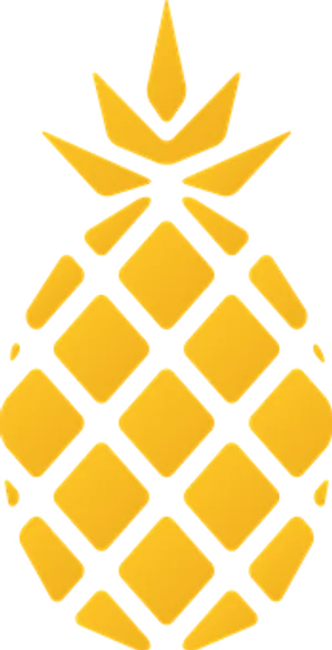 Golden Pineapple Icon PNG Image