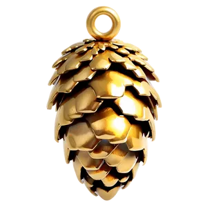 Golden Pinecone Charm Png 06132024 PNG Image